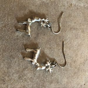 Christmas reindeer dangly earrings